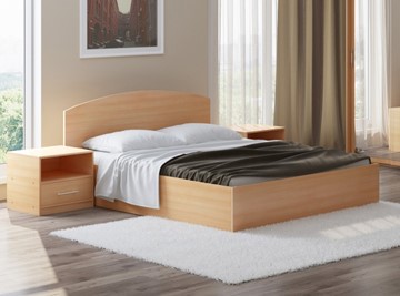 Двуспальная кровать с механизмом Этюд 160x200, Бук Бавария в Элисте