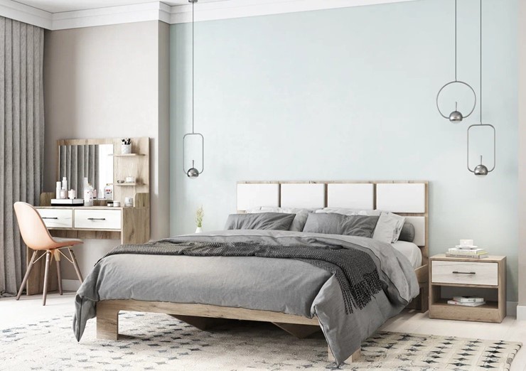 Мебель для спальни Соната №1 Дуб Крафт Серый - Дуб Крафт Белый в Элисте - изображение