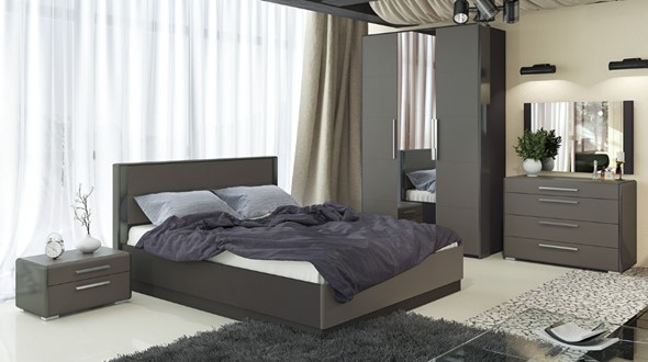 Спальня Наоми №2, цвет Фон серый, Джут в Элисте - изображение