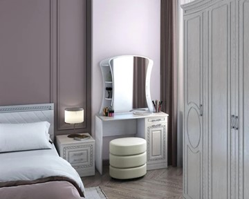 Модульная спальня Гертруда 1, белая лиственица/ясень жемчужный в Элисте - предосмотр 1