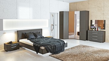 Модульная спальня Наоми №3, цвет Фон серый, Джут в Элисте - предосмотр 5