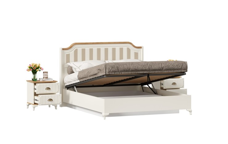 Спальный гарнитур Вилладжио, набор 3 (кровать 1600 с механизмом) в Элисте - изображение 1