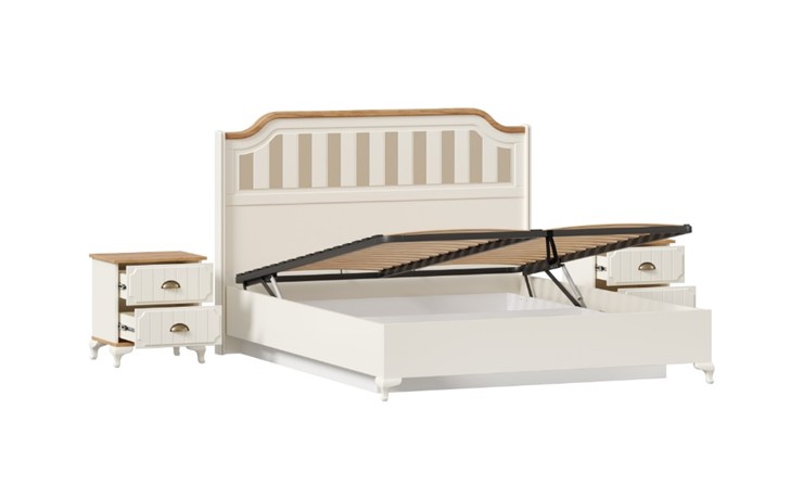 Спальный гарнитур Вилладжио, набор 3 (кровать 1600 с механизмом) в Элисте - изображение 2