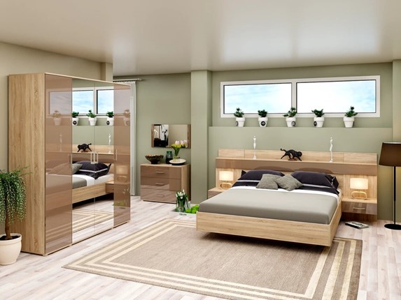 Модульная спальня Silvia, латте в Элисте - изображение