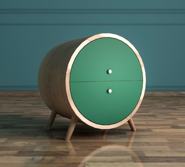 Тумба Ellipse (EL10G) круглая с ящиками в Элисте - изображение 1