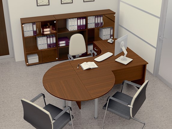 Набор мебели в офис Комфорт №2 (французский орех) в Элисте - изображение