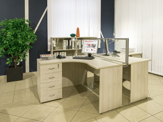Офисный комплект мебели Комфорт (дуб шамони) №2 в Элисте - изображение