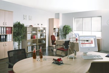 Комплект офисной мебели Формула (вяз светлый) в Элисте - предосмотр 1