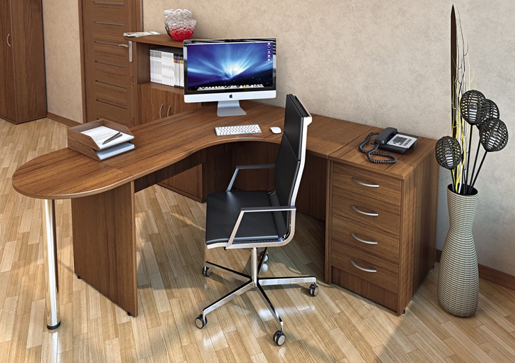 Комплект офисной мебели Riva, Орех в Элисте - изображение
