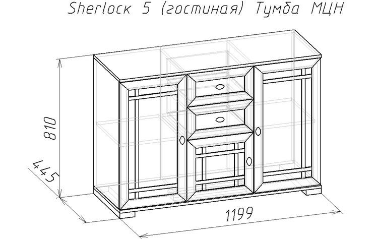 Тумба Sherlock 5 МЦН, Дуб сонома в Элисте - изображение 3