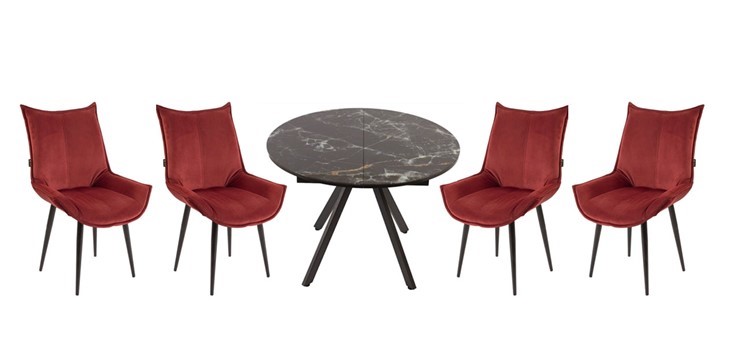 Набор мебели стол Олимп, 4 стула Осло в Элисте - изображение