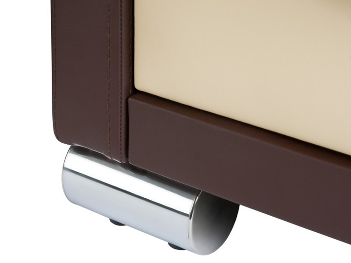 Туалетный столик OrmaSoft 2, 4 ящика, левый, экокожа коричневая/белая в Элисте - изображение 1