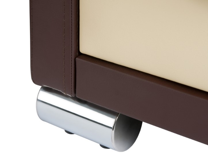 Туалетный стол OrmaSoft 2, 4 ящика, левый, экокожа коричневая/кремовая в Элисте - изображение 2