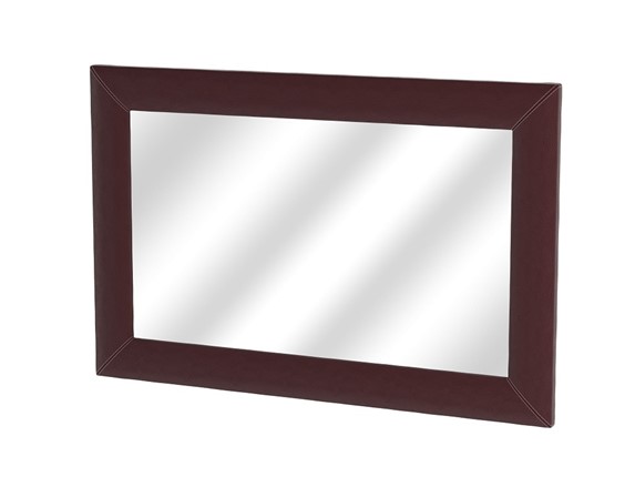 Навесное зеркало OrmaSoft 2, экокожа коричневая в Элисте - изображение