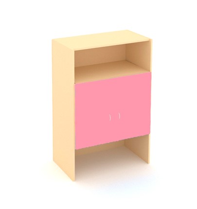 Шкаф детский ДШ-2М МДФ Беж+ Розовый в Элисте - изображение