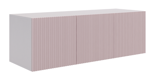 Антресоль Зефир 119.01 (белое дерево/пудра розовая (эмаль)) в Элисте - изображение