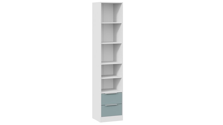 Комбинированный шкаф Марли (Белый/Серо-голубой) в Элисте - изображение 4