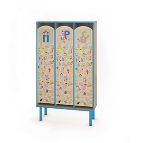 Распашной детский шкаф ШГ-3 - Азбука (Синий) в Элисте