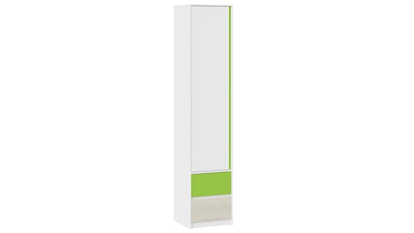 Распашной шкаф Сканди СМ-386.07.21-20 (Дуб Гарден, Белая, Зеленый) в Элисте - изображение