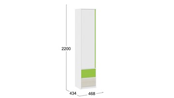 Распашной шкаф Сканди СМ-386.07.21-20 (Дуб Гарден, Белая, Зеленый) в Элисте - предосмотр 3