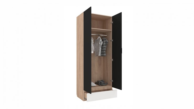 Распашной шкаф детский Юниор-4 2х-дверный для одежды в Элисте - изображение 1