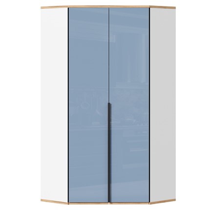 Угловой шкаф Урбан 528.060, белый/капри синий в Элисте - изображение