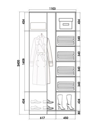 Угловой детский шкаф Хит-У-24-4-77-17, Абстракция №1, Венге в Элисте - изображение 2