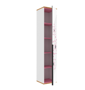 Шкаф одностворчатый Урбан 528.040, белый/розовый в Элисте - предосмотр 1