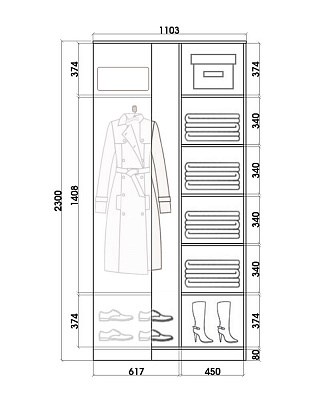 Детский угловой шкаф-купе Хит-У-23-4-77-17, Абстракция №1, Дуб сонома в Элисте - изображение 2