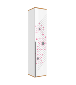 Шкаф одностворчатый Урбан 528.040, белый/розовый в Элисте