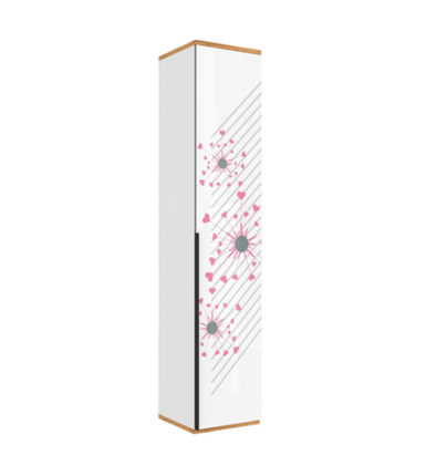 Шкаф одностворчатый Урбан 528.040, белый/розовый в Элисте - изображение