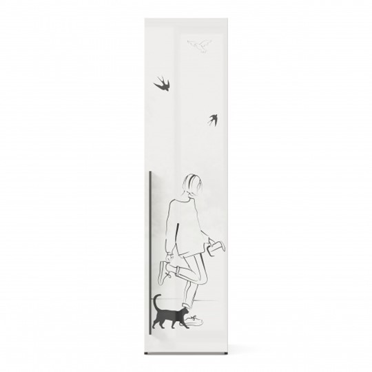 Шкаф распашной Джоли Тип 2 ЛД 535.020, Серый шелк в Элисте - изображение 1