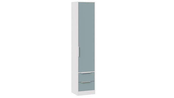 Шкаф для белья Марли (Белый/Серо-голубой) в Элисте - изображение