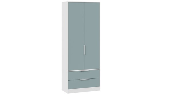 Шкаф для одежды детский Марли (Белый/Серо-голубой) в Элисте - изображение