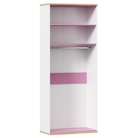 Шкаф двухстворчатый Урбан 528.050, белый/розовый в Элисте - изображение 4