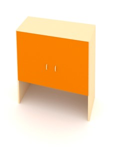 Распашной детский шкаф ДШ-1М МДФ Беж + Оранжевый в Элисте