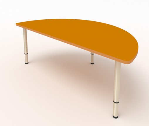 Детский стол Полукруглый ЛДСП Оранжевый в Элисте - изображение