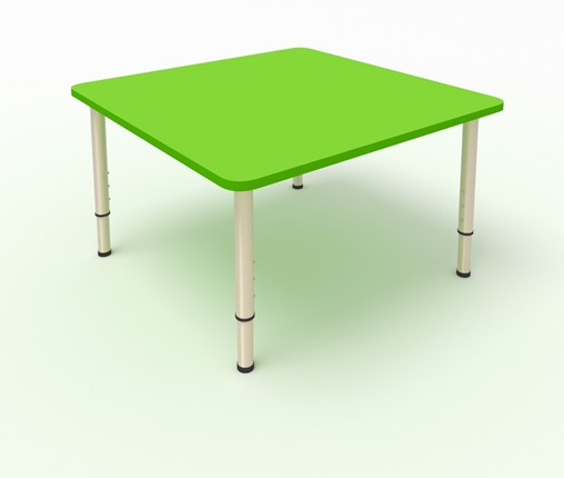 Детский стол 4-местный 80х80 МДФ Зеленая мамба в Элисте - изображение