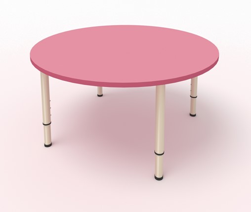 Стол детский круглый МДФ Розовый в Элисте - изображение