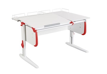 Детский стол-трансформер 1/75-40 (СУТ.25) + Polka_z 1/600 (2шт) белый/серый/Красный в Элисте - предосмотр