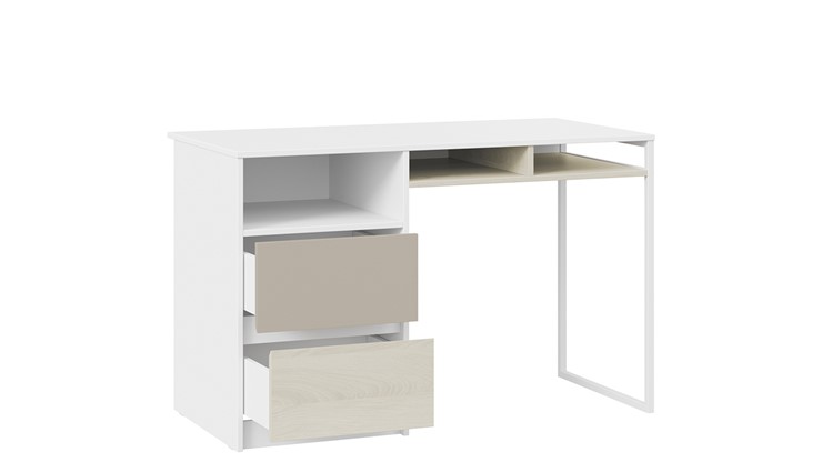 Письменный стол Сканди СМ-386.15.02-20 (Дуб Гарден, Белая, Глиняный серый) в Элисте - изображение 3