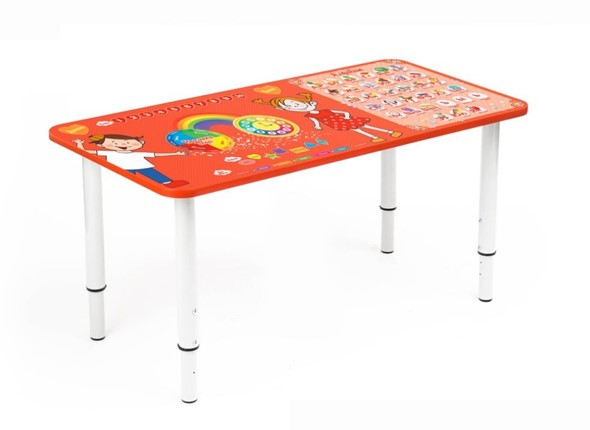 Растущий стол Азбука (Бежевый,Красный,Белый) в Элисте - изображение