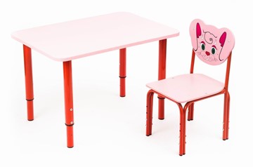 Растущий стол Кузя (Розовый,Красный) в Элисте - предосмотр 1