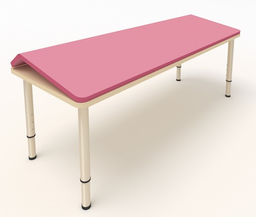 Стол в детскую с наклонной столешницей ЛДСП Розовый в Элисте - изображение