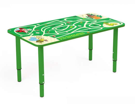 Растущий стол Насекомые (Бежевый,Зеленый) в Элисте - изображение
