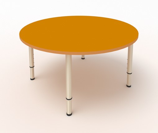Стол в детскую круглый МДФ Оранжевый в Элисте - изображение