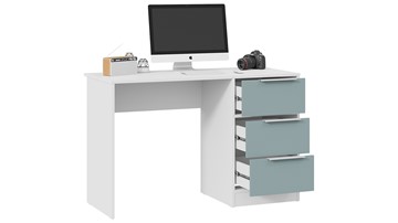 Письменный стол Марли Тип 1 (Белый/Серо-голубой) в Элисте - предосмотр 1