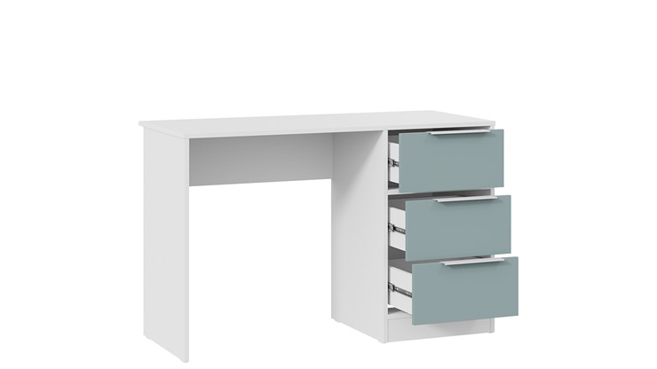Письменный стол Марли Тип 1 (Белый/Серо-голубой) в Элисте - изображение 3