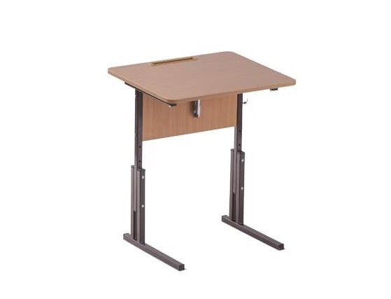 Детский стол 1-местный регулируемый по высоте и наклону Классик 3-7, ЛДСП Бук/Коричневый в Элисте - изображение
