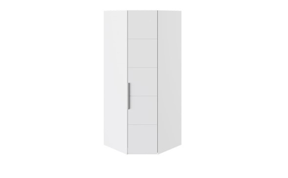 Распашной угловой шкаф Наоми, цвет Белый глянец, Джут СМ-208.07.06 в Элисте - изображение